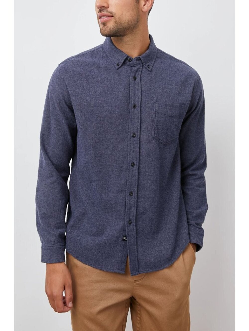 RAILS X Peterson Partners Navy Flannel Runson Shirt Mens Size L $148